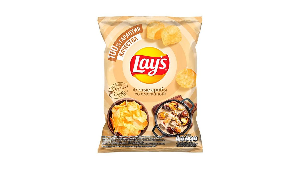 Чипсы картофельные Грибы со сметаной Lay's 105 г