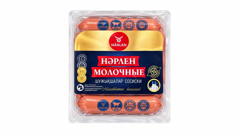 Сосиски Нәрлен Молочные Халал 460 г