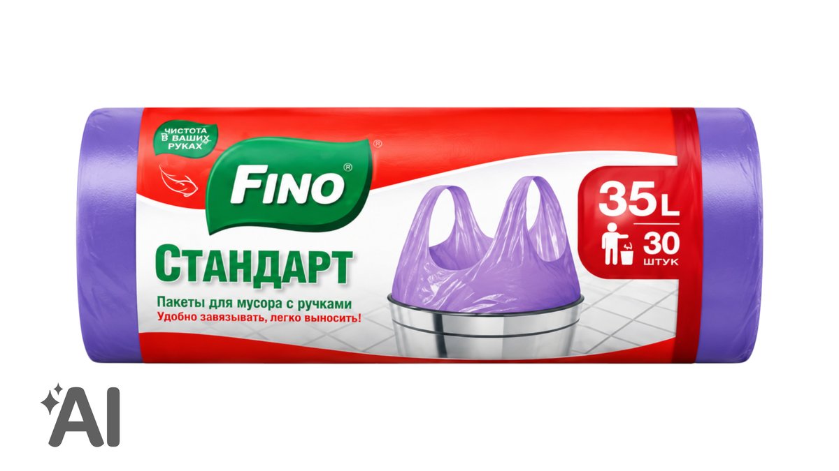 Fino Tutacaqlı Zibil Torbası Standard 35l (30əd.)