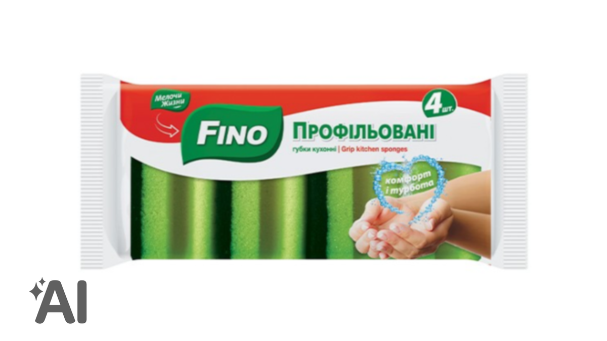 Fino Limon Ətirli Qab Süngəri (4əd.)