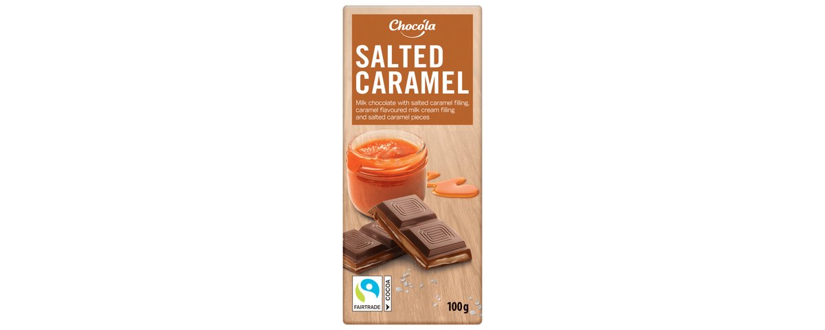Čokoláda Choco'la s náplní s příchutí slaného karamelu
