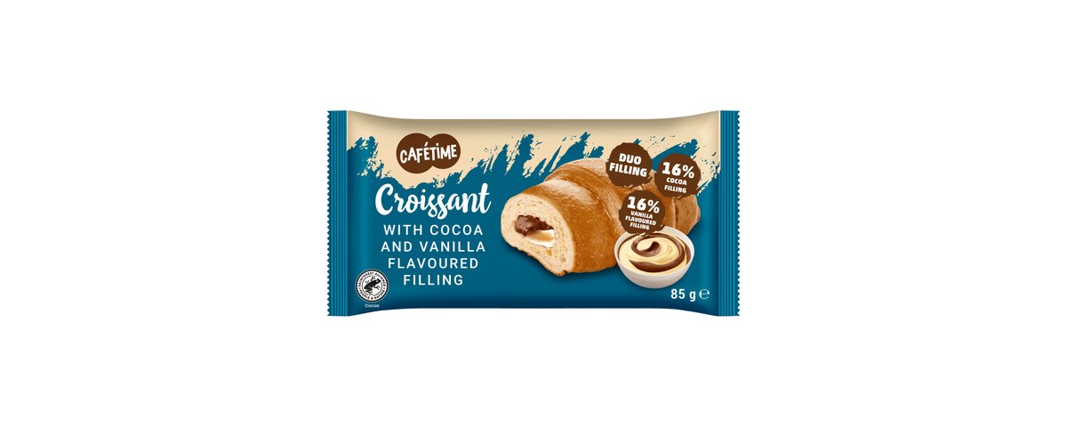 Croissant CaféTime s kakaovou náplní s vanil příchutí