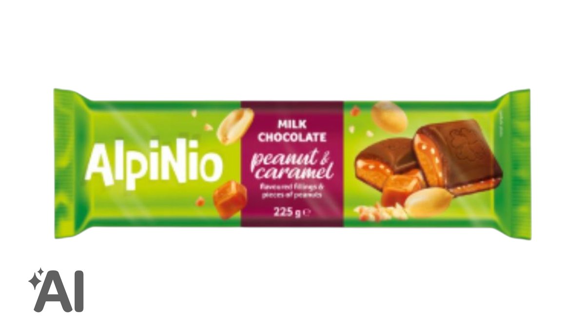 Alpinio Yerfındıqlı və Karamelli Südlü Şokolad 225 q