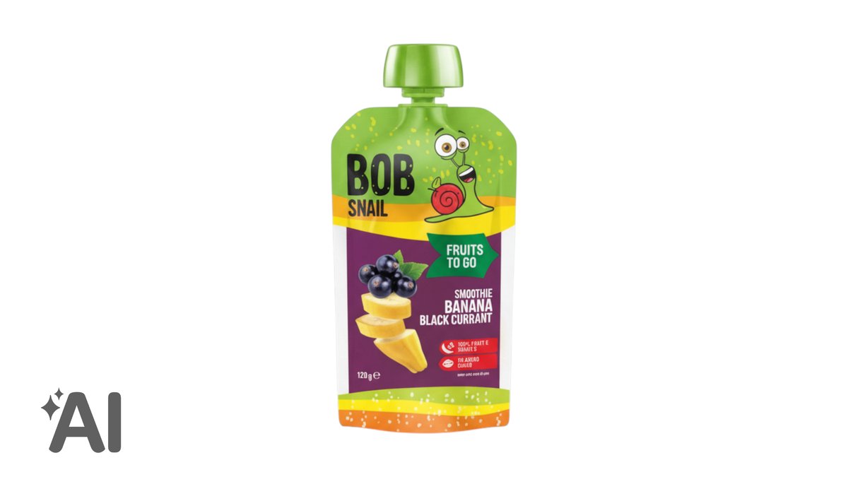 Bob Snail Təbii Banan-Qara Qarağat Püresi 120q