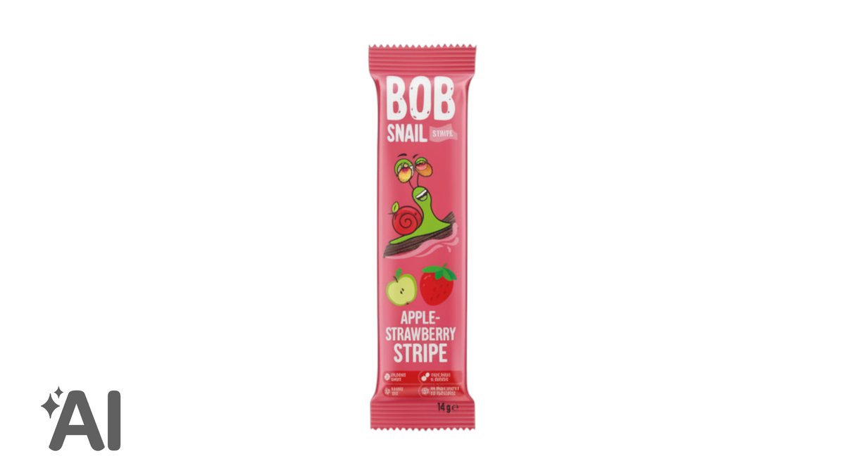 Bob Snail Təbii Alma-Çiyələk Pestili 14q