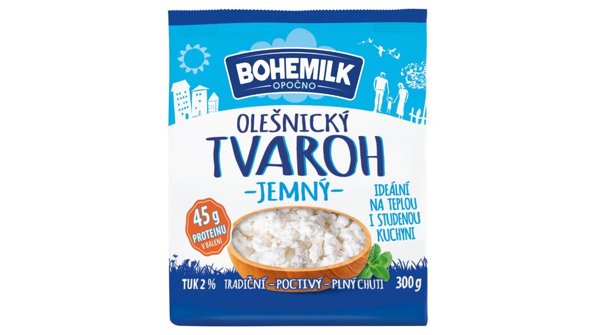 Bohemilk Opočno Olešnický tvaroh jemný 300g