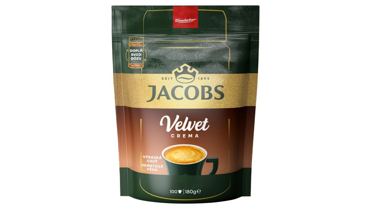 Jacobs Velvet Crema rozpustná káva 180g