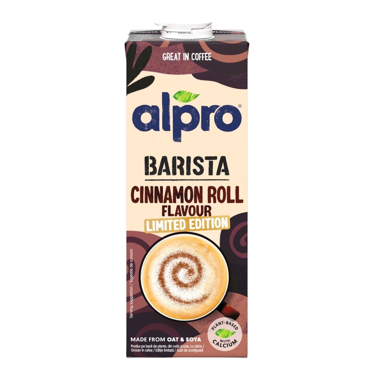 ALPRO Barista Ovesno-sójový nápoj s příchutí skořicové rolky 1l