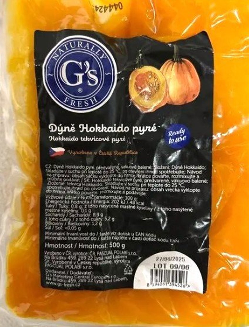 Dýně hokaido pyré 500g