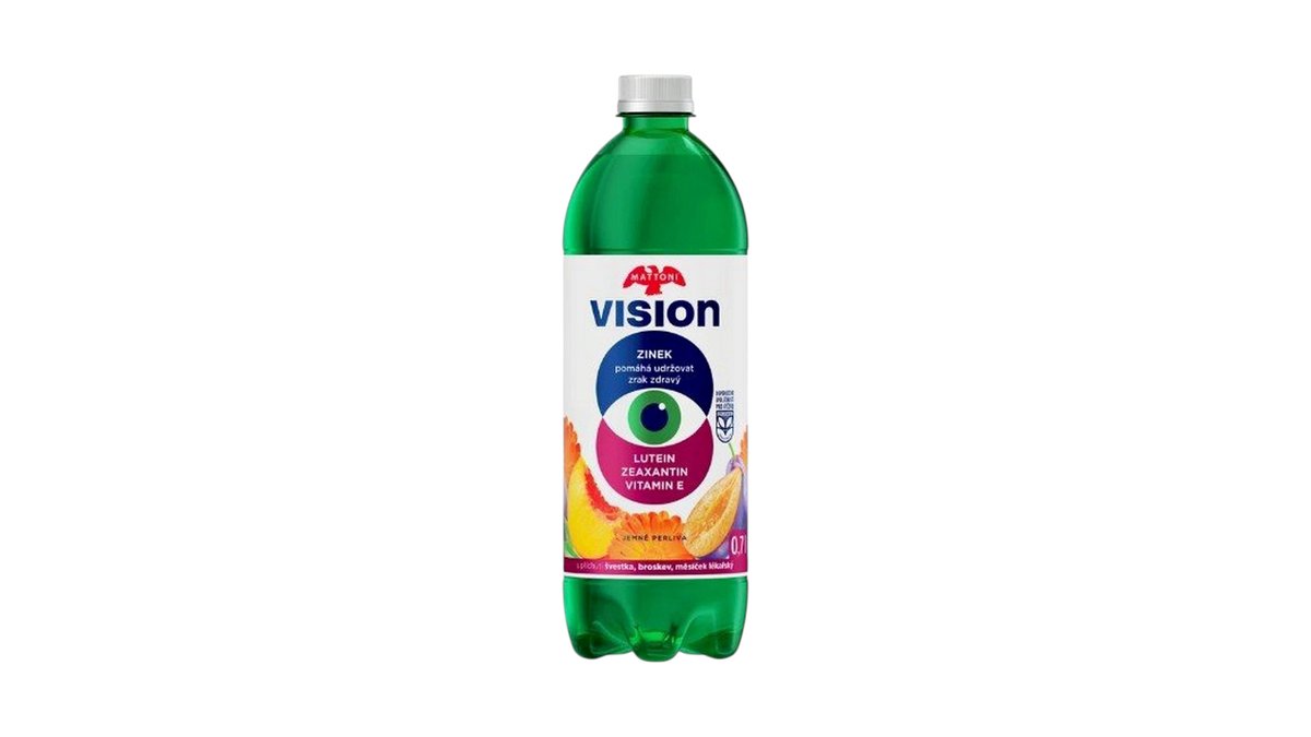 Mattoni Vision minerální voda - švestka, broskev, měsíček lékařský 0,7l