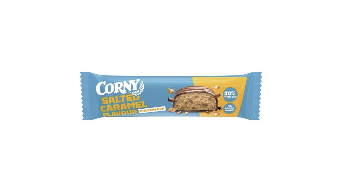 Corny Proteinová tyčinka s příchutí slaný karamel v mléčné čokoládě 50g