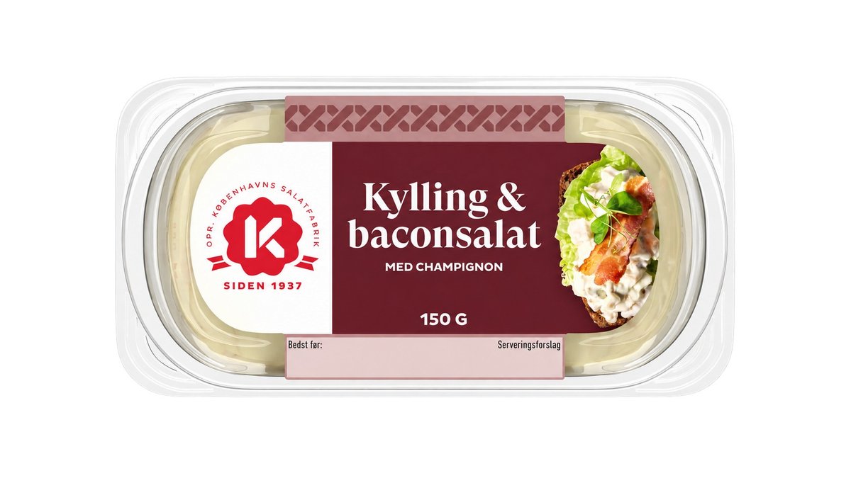 Pålægssalat m. Kylling og bacon, K-salat
