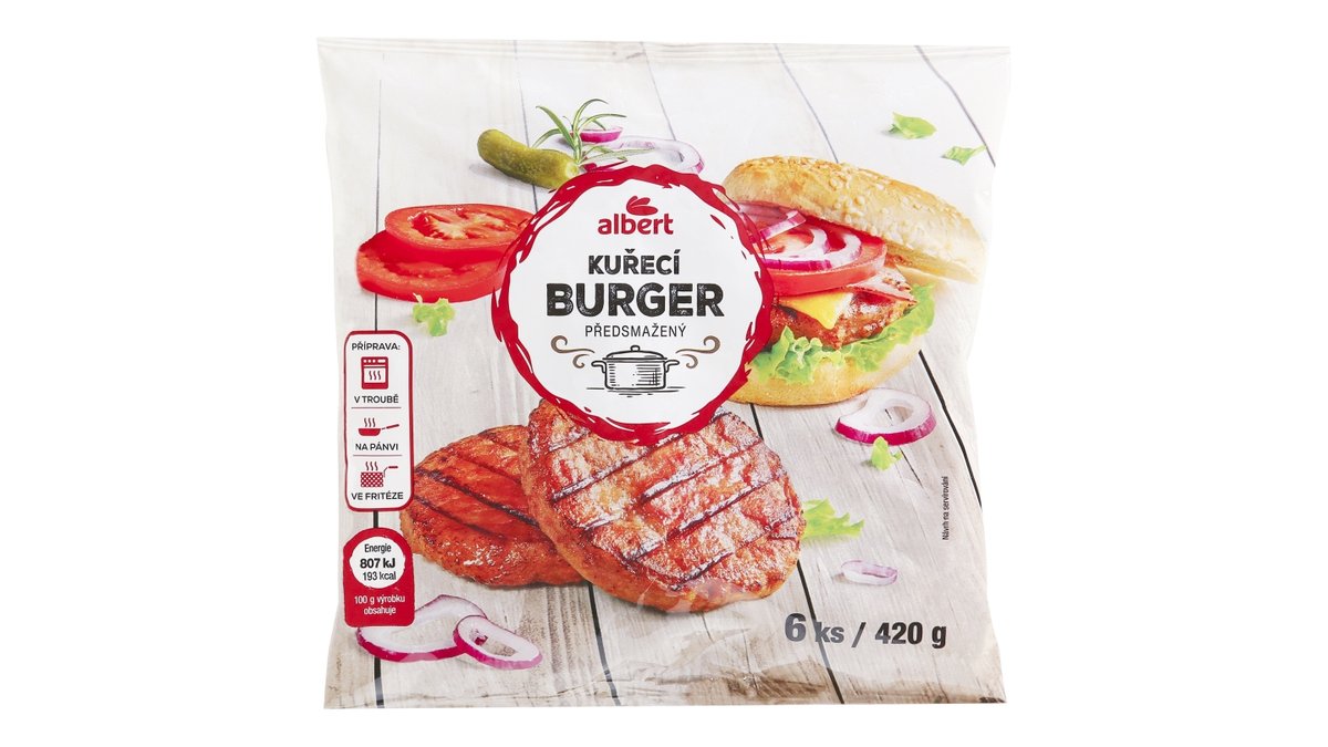 Albert Kuřecí burger předsmažený
