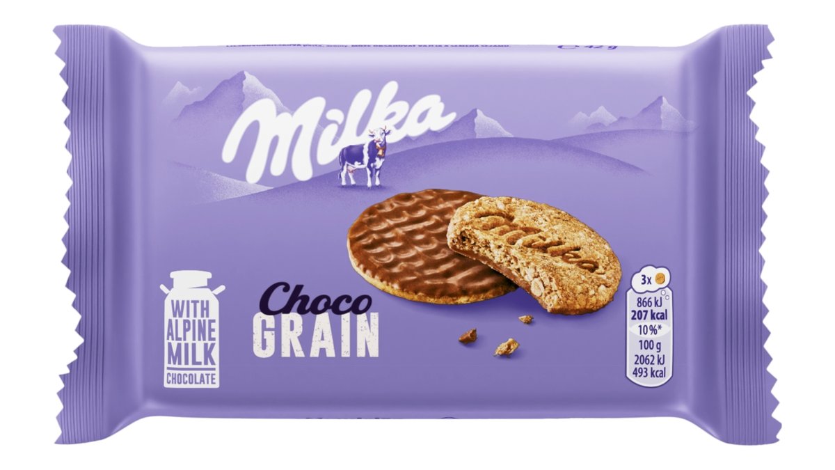 Milka Choco Grain sušenky polomáčené