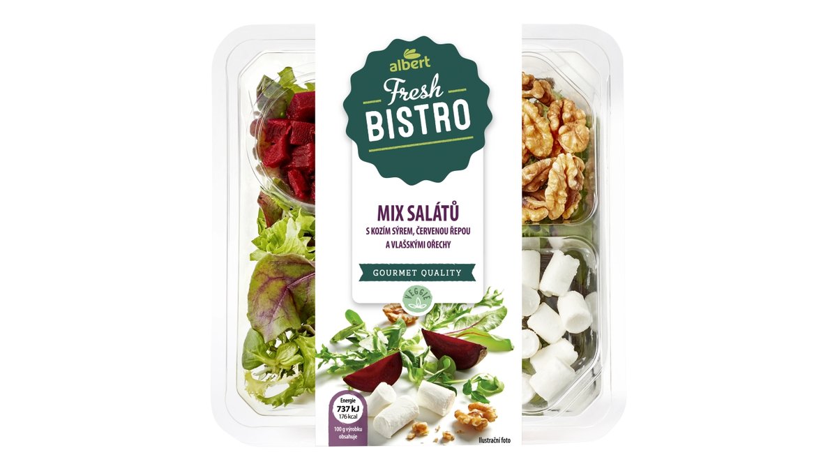 Fresh Bistro Salát s kozím sýrem a ořechy
