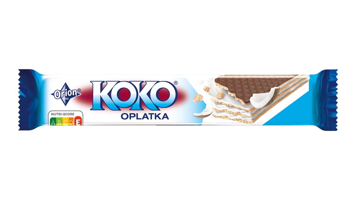 Koko oplatka polomáčená s náplní s kokosem