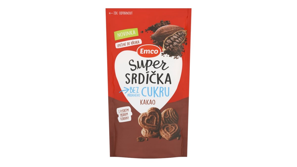 Emco Super srdíčka kakaové sušenky
