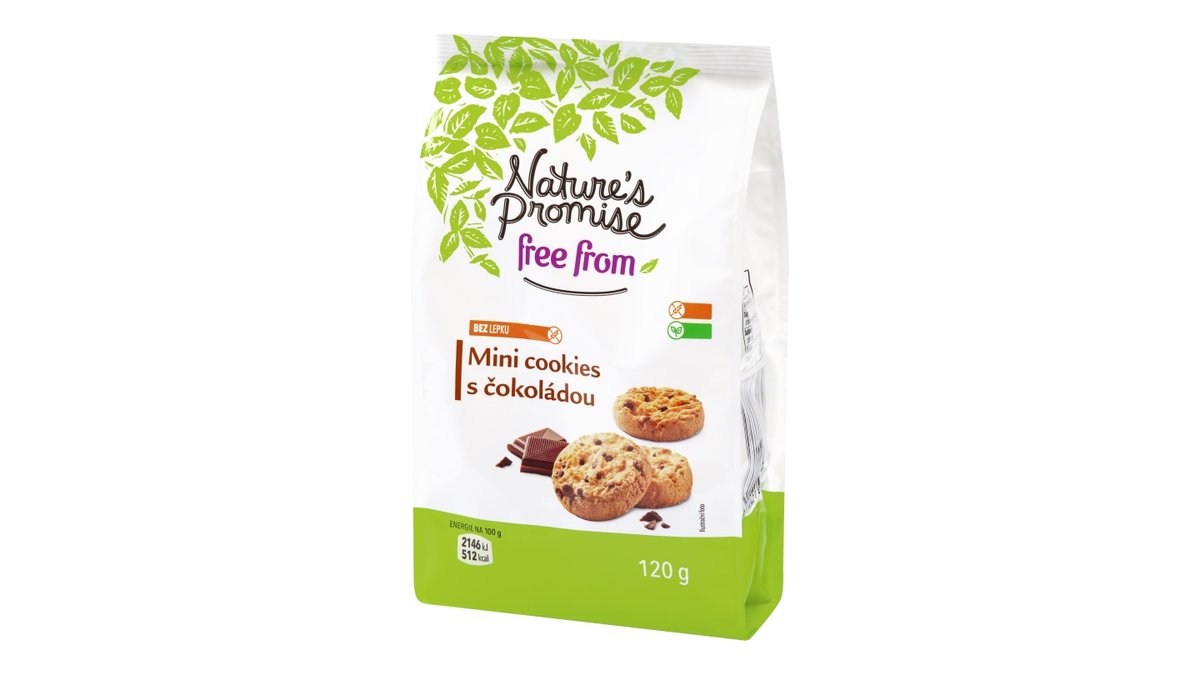 Nature's Promise sušenky s čoko.vločkami bez lepku