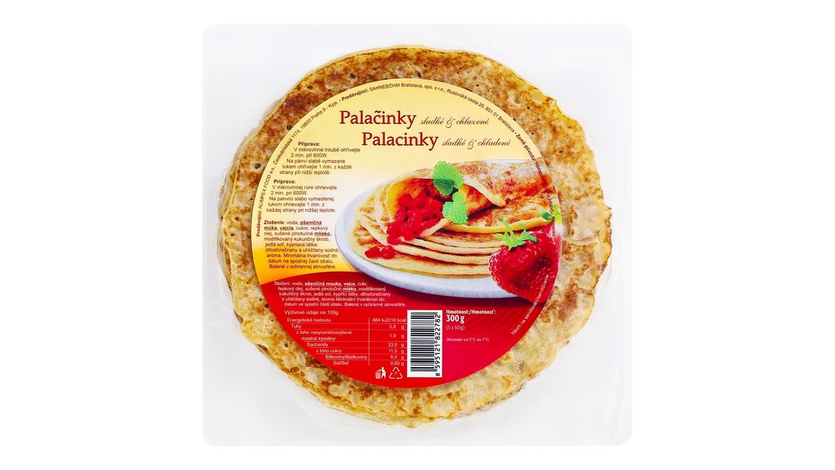 Palačinky sladké neplněné