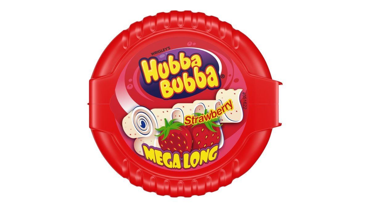 Hubba Bubba žvýkačka mega plátek s příchutí jahody