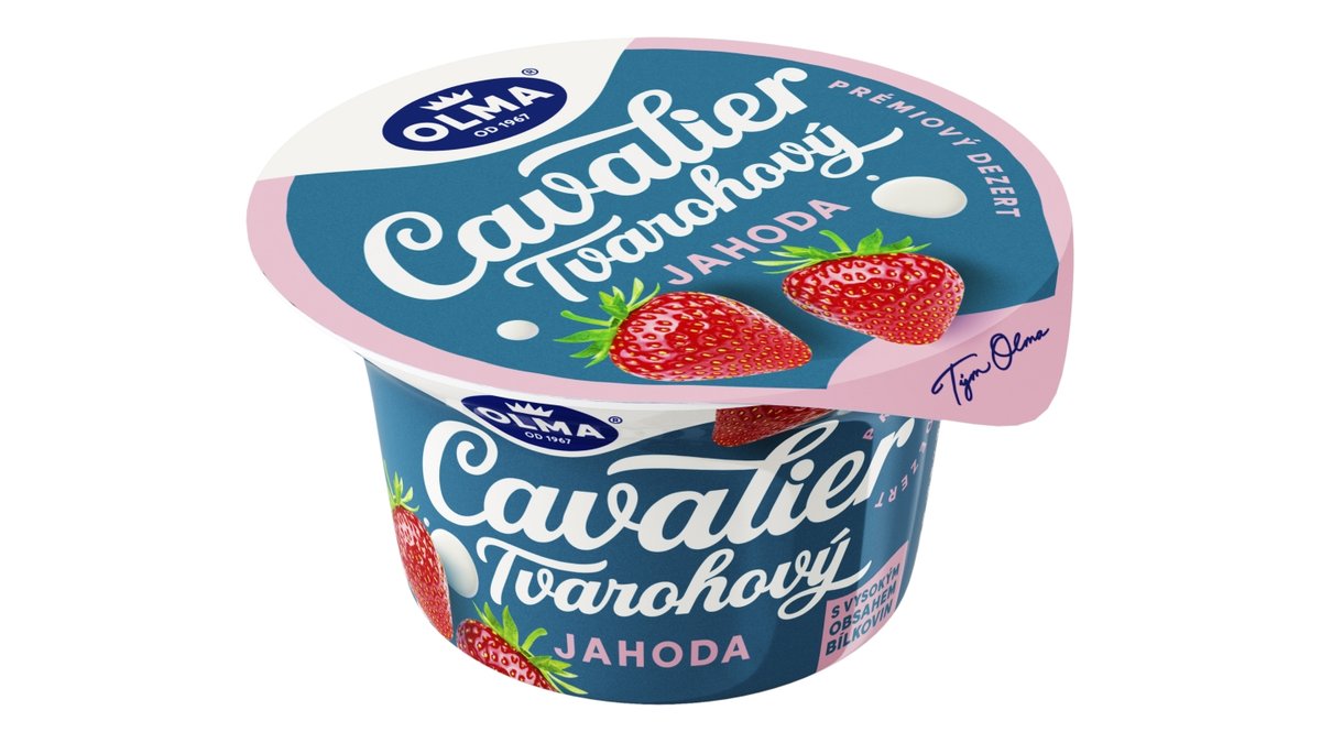 Olma Cavalier tvarohový dezert jahoda