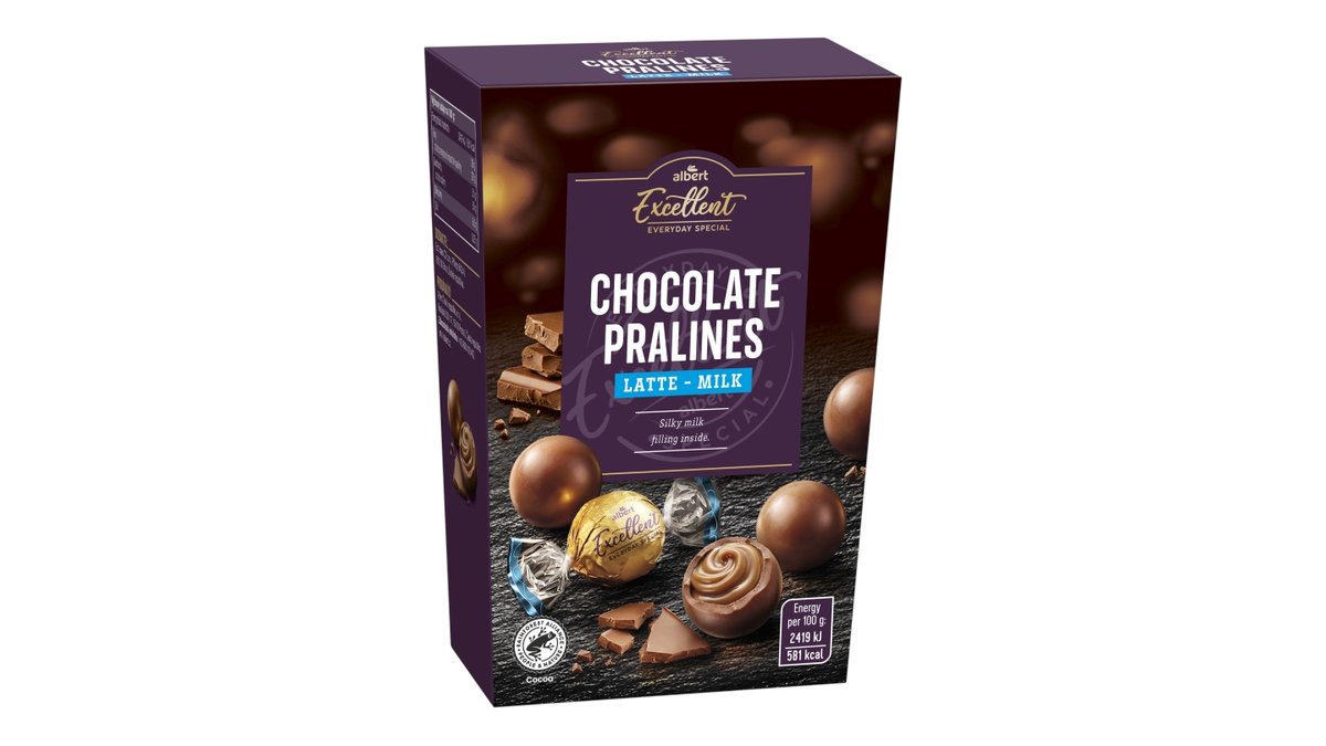 Albert Excellent pralinky mléčné s krémovou náplní