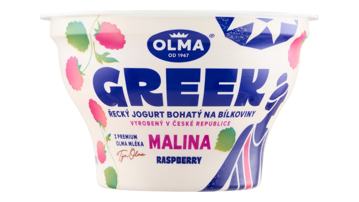 Olma Greek řecký jogurt malina
