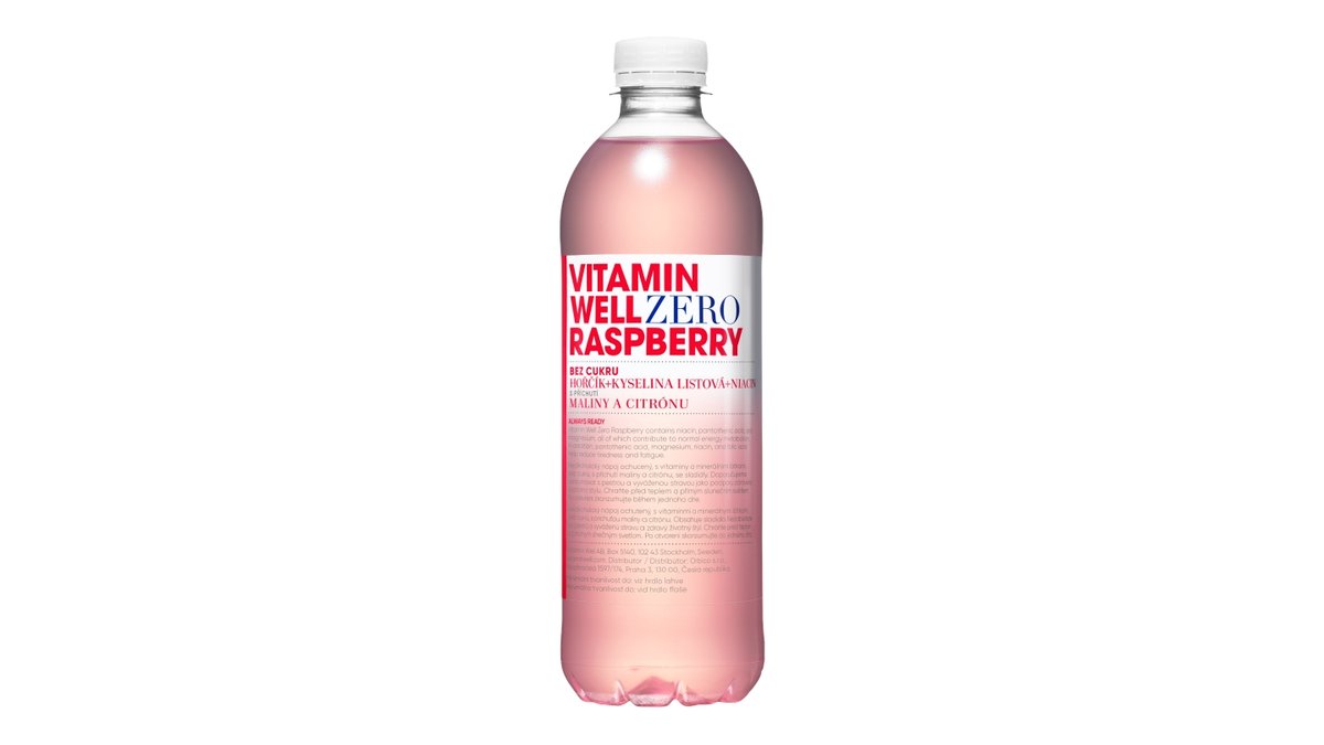 Vitamin Well Zero nápoj s příchutí maliny