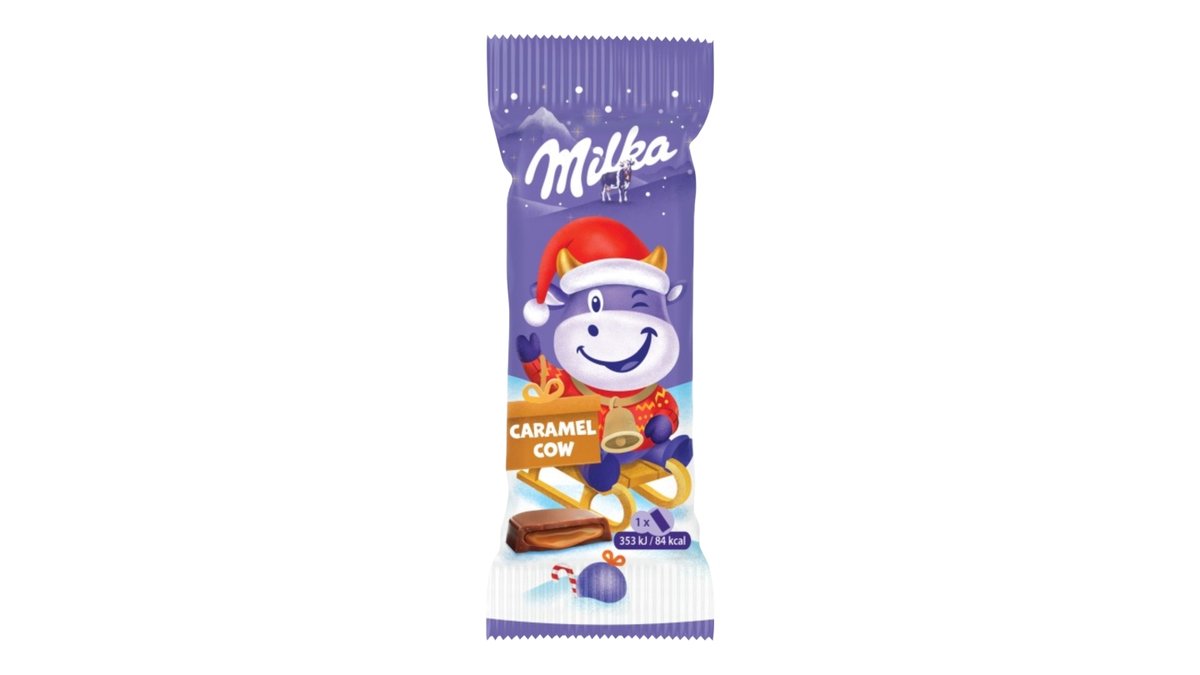 Milka tyčinka s karamelovou náplní