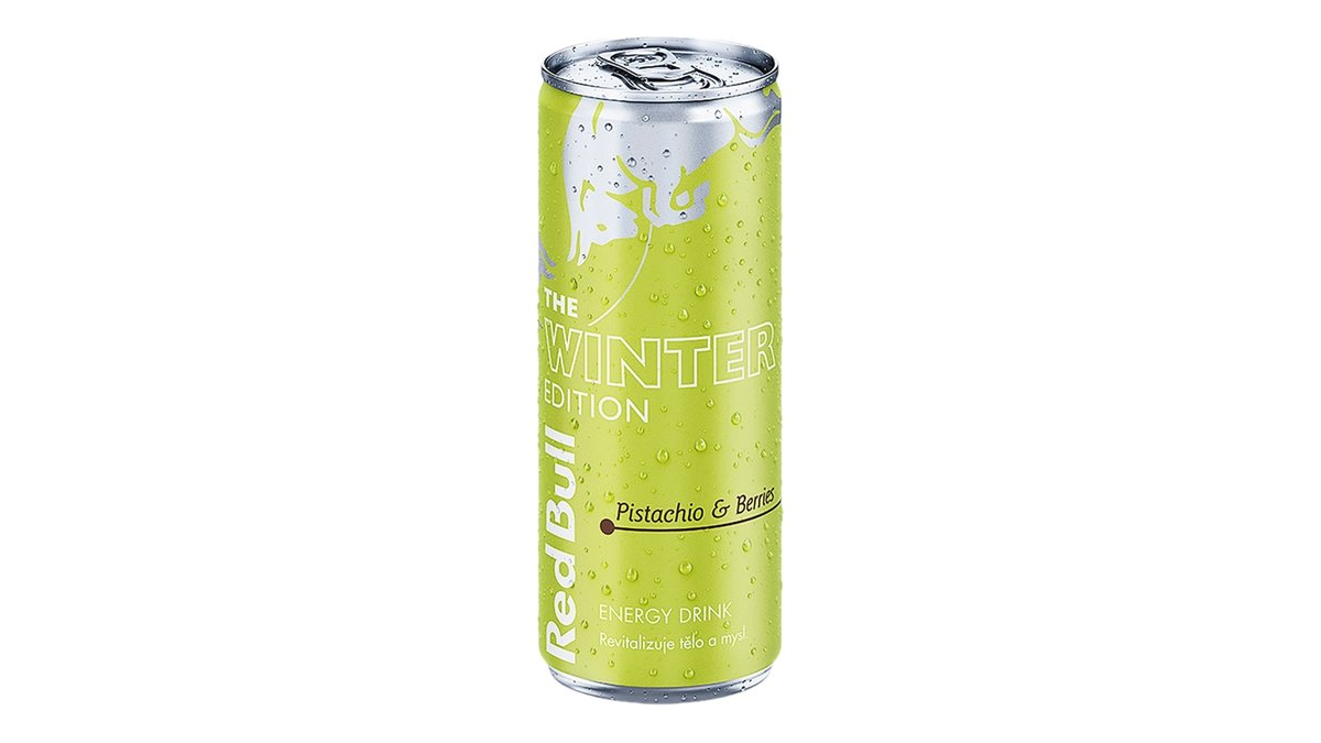 Red Bull Winter příchuť pistácie a lesní ovoce