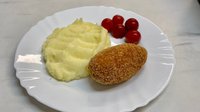Objednať Kyjevský karbanátek, bramborová kaše, marinovaná zelenina