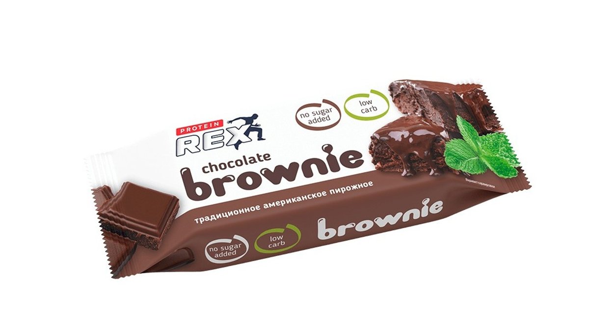 PROTEINREX Chocolate Brownie 50g. Классическое