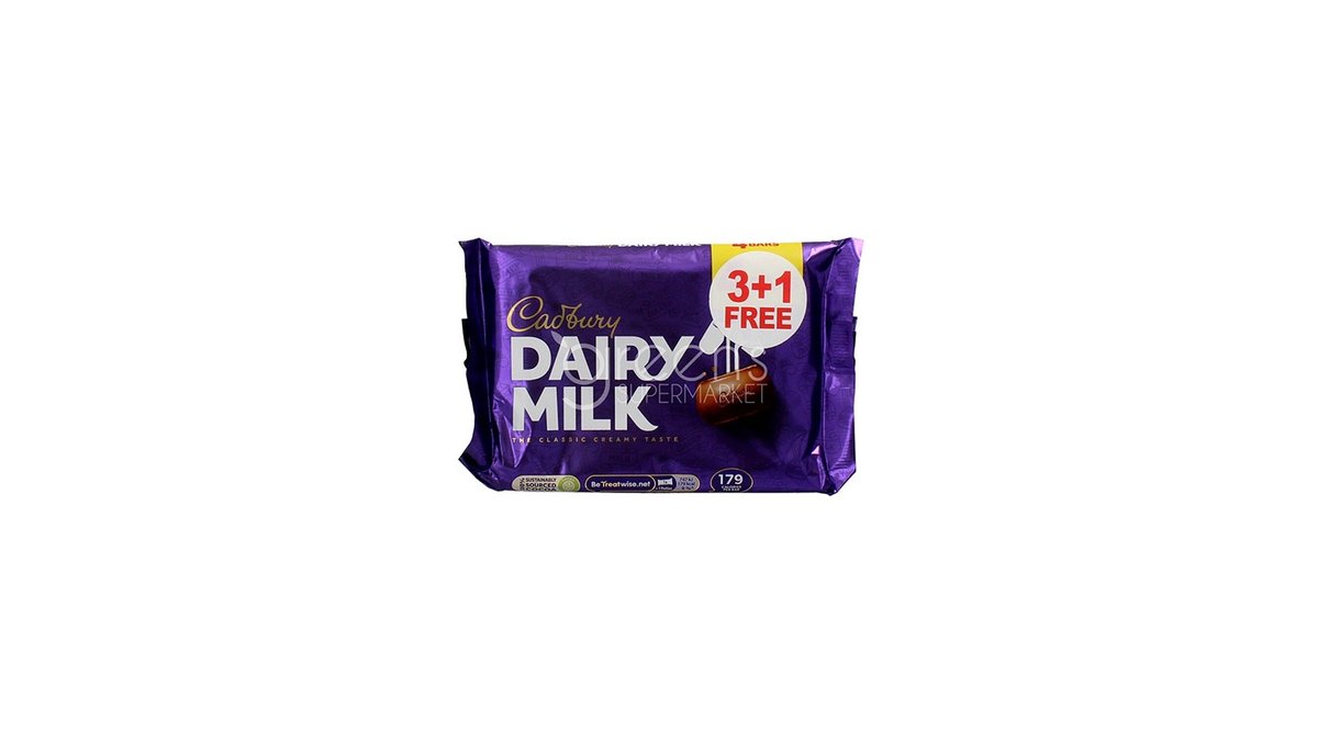 Cadbury Dairy Milk Multipack, X 4 Greens Supermarket Gozo Wolt