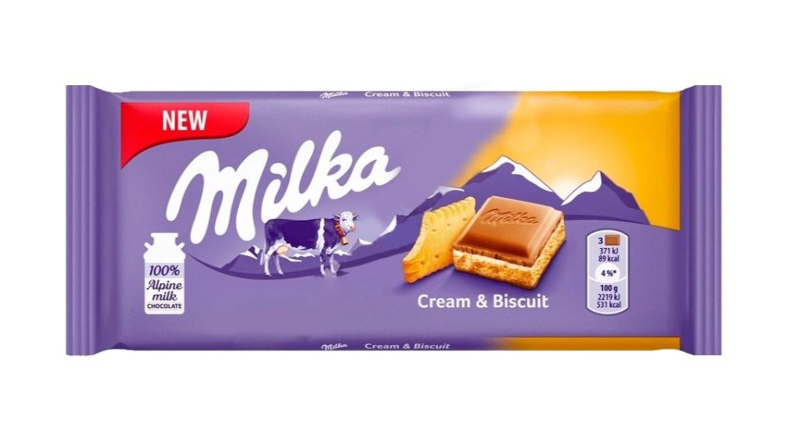 Шоколадная плитка Milka Cream Biscuit