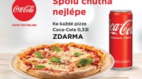 Objednať Ke každé objednávce pizzy Coca -Cola 0,33 l zdarma