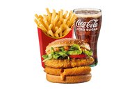 Hozzáadás a kosárhoz Erős Pistás csirkeburger csípős sajtpogácsával McMenü® Plusz