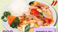 Objednať T7. Tři druhy masa po thajsku s rýží 🌶️