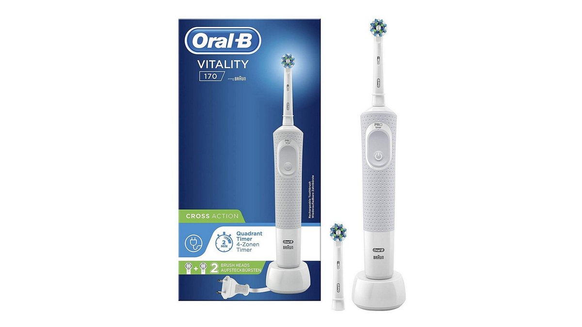 Oral B-Power Toothbrush Vitality Cross Action - White – Essentials – Wolt