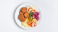 Objednať SPECIÁLNÍ Vegetariánský velký talíř s falafelem a tureckým chlebem 🌱