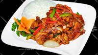 Objednať M15.Pekingské kuře tajemné chuti s rýží