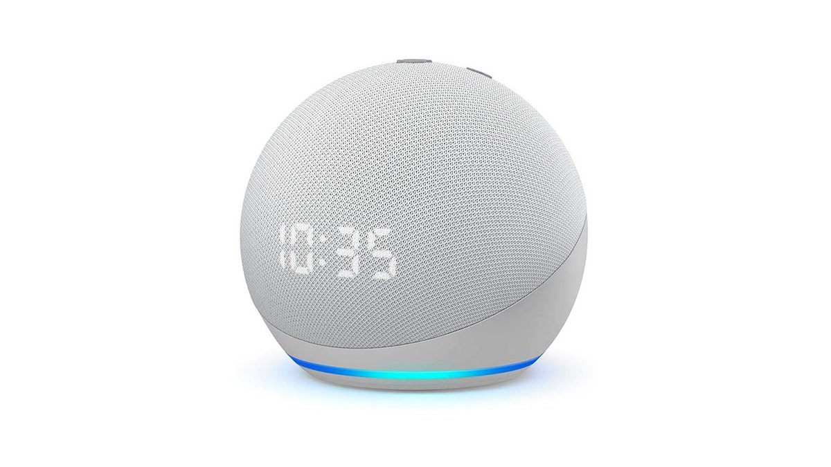 New Echo Dot (4th generation) Smart Speaker With Clock & Alexa Glacier  White – Maltazon