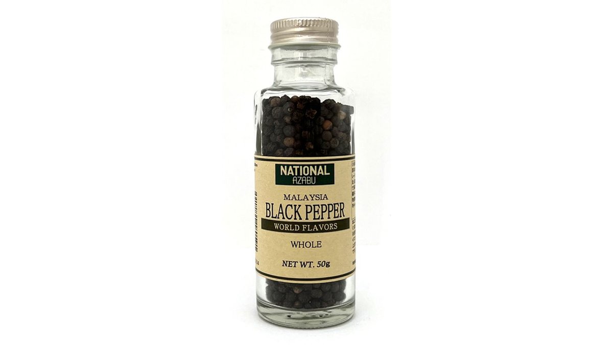 EURASIA SPICE BLACK PEPPER WHOLE / ユーラシア ブラックペッパー 原形 50g | ナショナル麻布 | Wolt