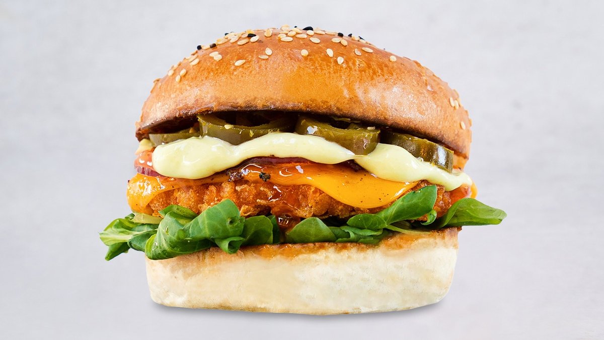 Vegan Seitan Hot Crispy Chicken Burger