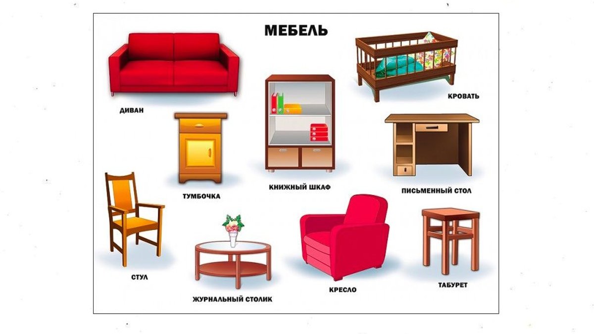Предметы мебели для детей