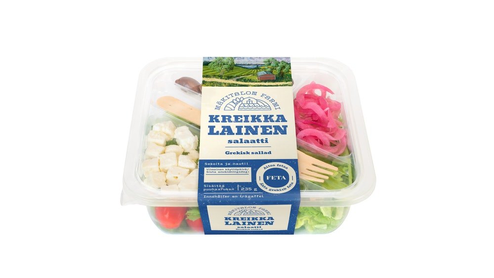Mäkitalon Farmi salaatti 235g kreikkalainen – K-Market Laurinkatu – Wolt