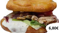 Objednať Langoš Kurací Burger + hranolky + tatárska omáčka