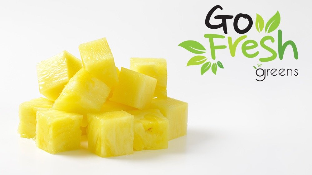 Fresh Pineapple Peeled & Diced, 500g Meats and Eats Naxxar Wolt