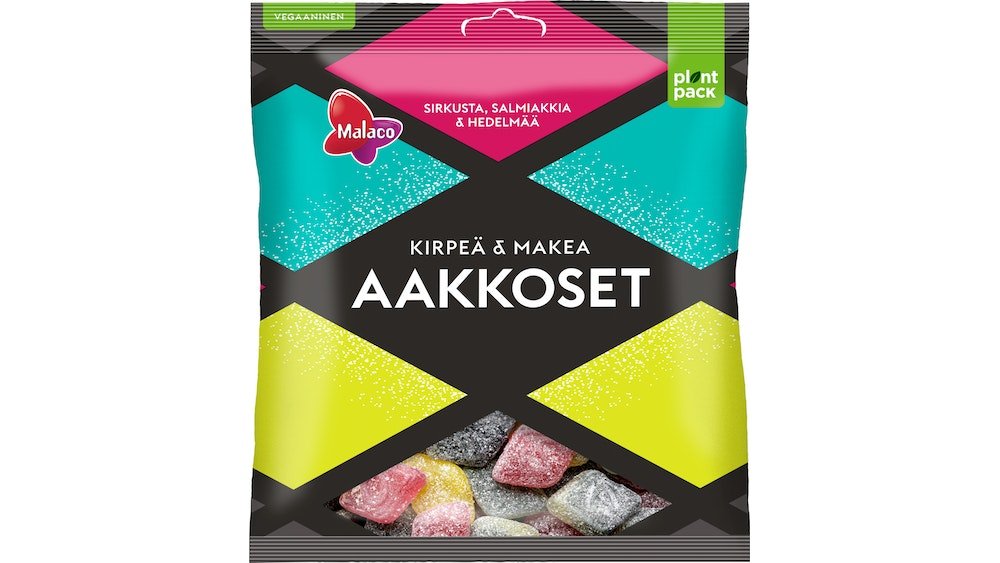 Aakkoset makeissekoitus 280g Kirpeä & Makea – K-Market Kirkkokatu