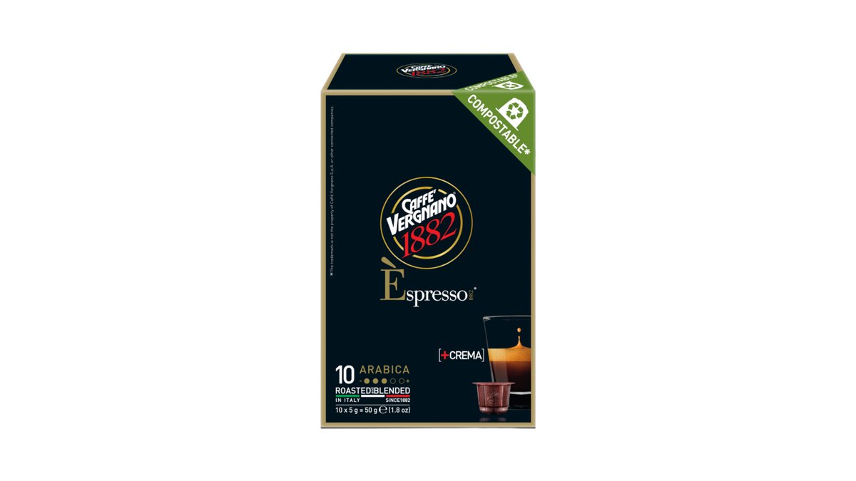 Caffe Vergnano - Arabica Espresso Coffee, 50 x 5g Capsules