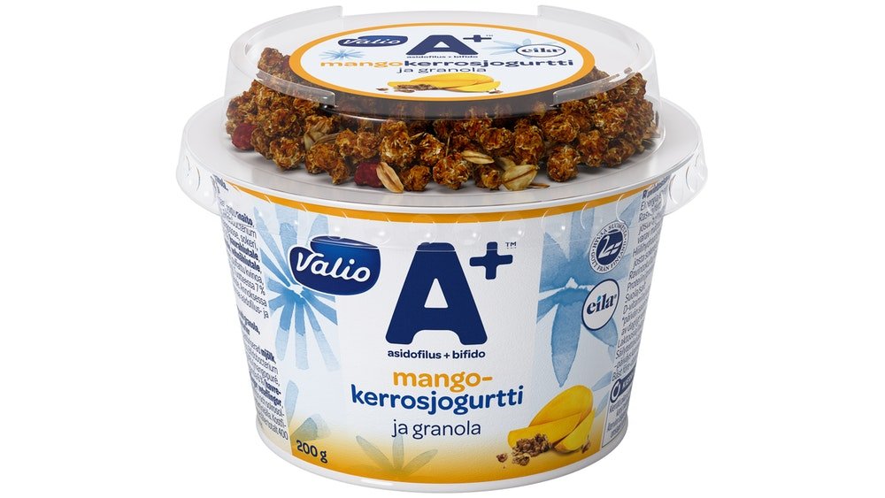 Valio A+ kerrosjogurtti+granola 200g mango laktoositon – K-Market  Kartanonkoski